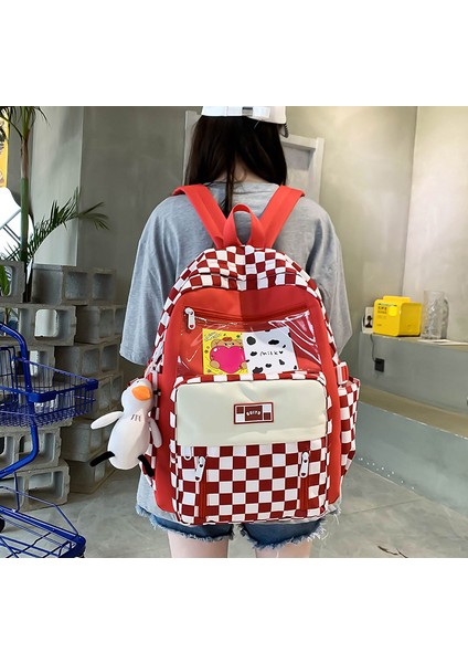 Öğrenci Okul Çantası Seti Kırmızı (Yurt Dışından) fiyatları