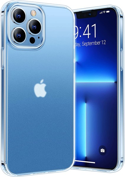 iPhone 13 Pro Kılıf 6.1 Inch Şeffaf Süper Silikon Kamera Korumalı