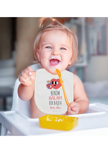 Kids Kişiye Özel Benim Halam Bir Başka Tasarımlı Bebek Mama Önlüğü - Model 1 fiyatları
