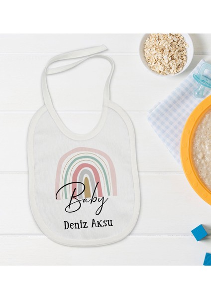 Kids Kişiye Özel Baby Tasarımlı Bebek Mama Önlüğü - Model 1