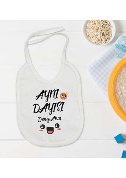 Kids Kişiye Özel Aynı Dayısı Tasarımlı Bebek Mama Önlüğü - Model 1