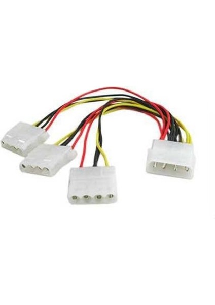 PRİGE 3LÜ POWER ÇOKLAYICI KASA İÇİ 4 PİN MOLEX 1 ERKEK 3 DİŞİ POWER KABLO