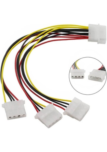 PRİGE 3LÜ POWER ÇOKLAYICI KASA İÇİ 4 PİN MOLEX 1 ERKEK 3 DİŞİ POWER KABLO