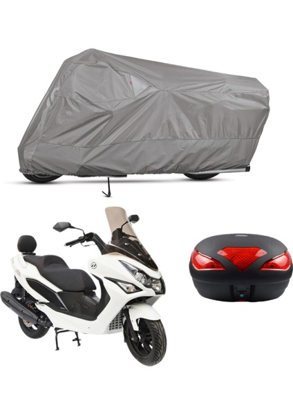 Daelim S3 Advance 250 Arka Çanta Uyumlu Motosiklet Brandası Motor Brandası (A+ Kalite)