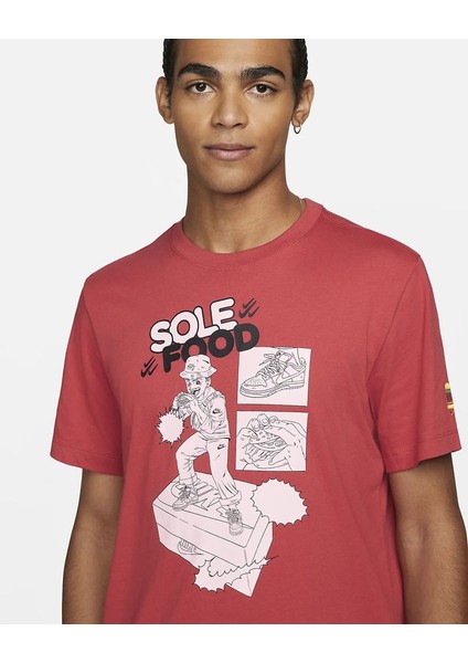 Food For Your Sole Unisex T-Shirt - Red CLAY-DN5164-662