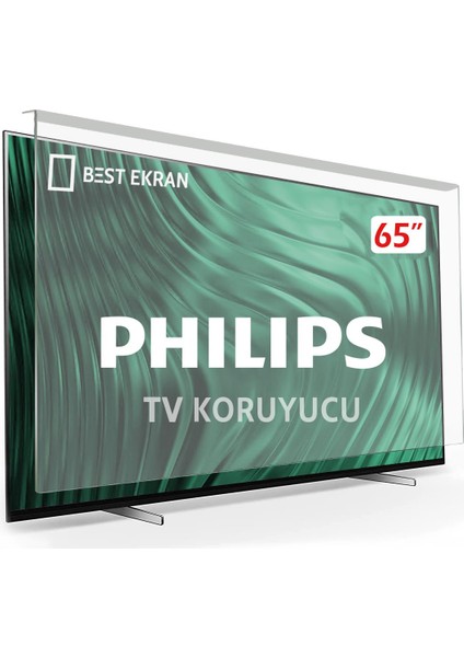 Philips 65PUS6521 Tv Ekran Koruyucu - Philips 65"inç Tv Kırılmaz Koruyucu