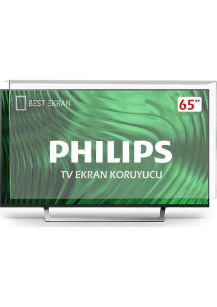 Philips 65PUS6521 Tv Ekran Koruyucu - Philips 65"inç Tv Kırılmaz Koruyucu