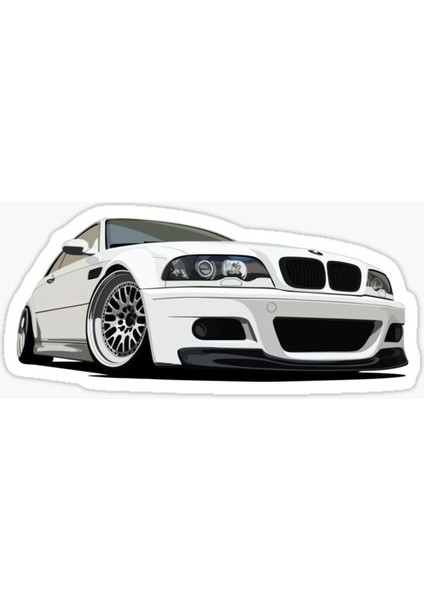 E46 M3 Cam Sticker Yapıştırma 16 cm 2 Adet