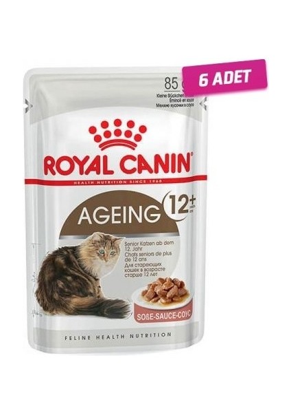 Ageing +12 Gravy Pouch Yaşlı Konserve Kedi Maması 85 gr 6 Adet