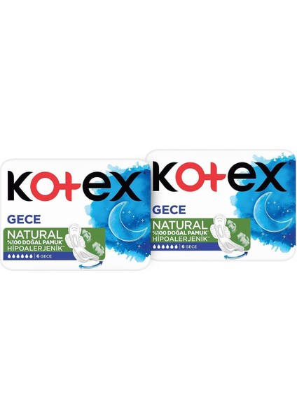 Natural Ultra Single Gece 2 x 6'lı