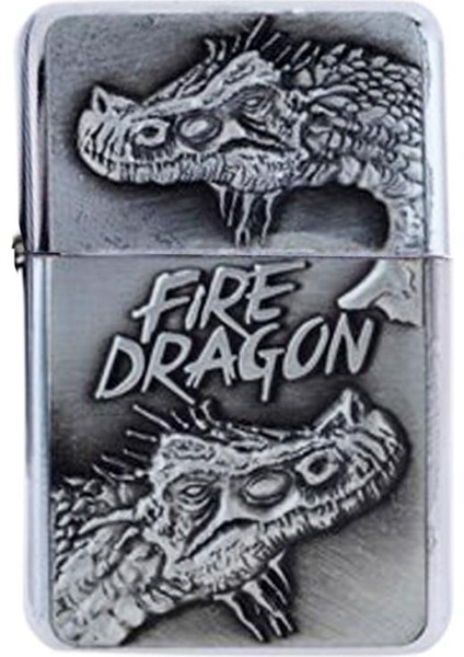 Benzinli Çakmak 2 Fire Dragon Silver