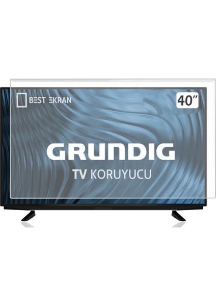 Grundıg 40GDF5950B Tv Ekran Koruyucu - Grundig 40" Inç Tv Ekran Koruyucu