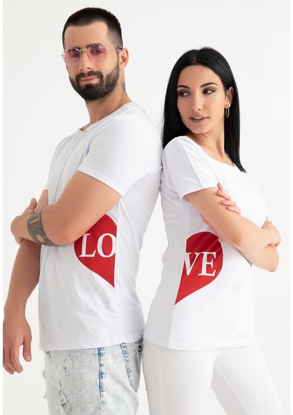 Sevgili Kombini Yandan Love Tişört