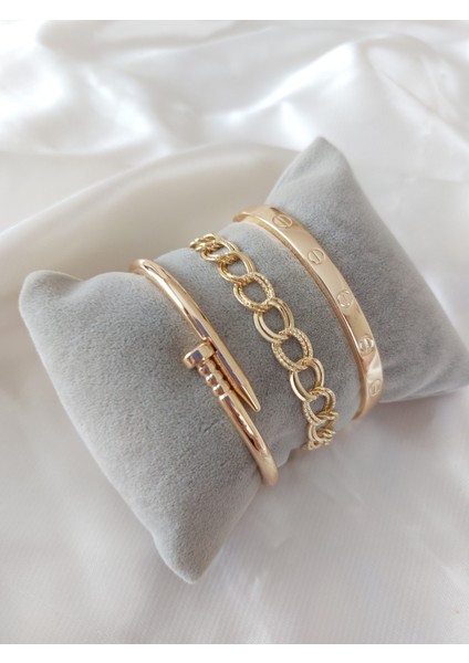 Kadın Altın Kaplama Kararmaz Orjinal Faturalı Kombin Bileklik fiyatları