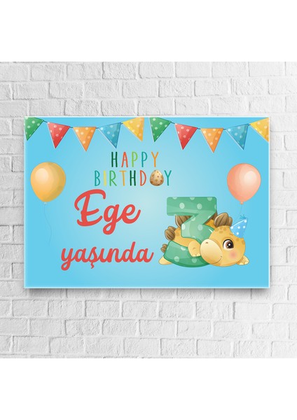 Dunay Reklam 3 Yaş Temalı Doğum Günü Parti Afişi