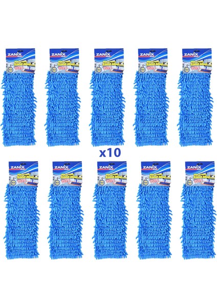 Mikrofiber Islak Kuru Nemli Makarna Şönil Palet Tablet Mop Yedeği 50 Cm. 10 Adet