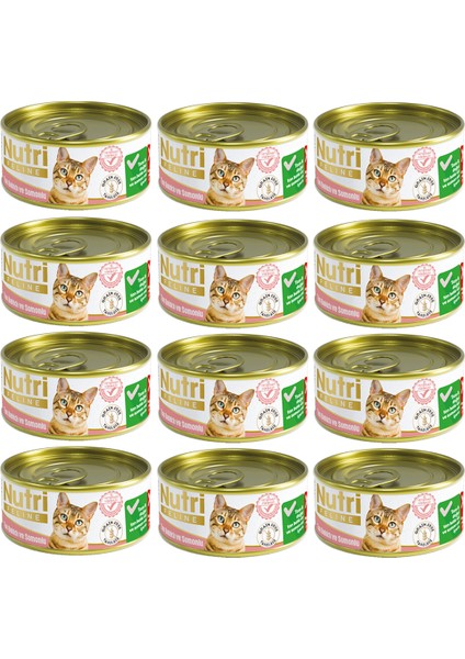 Tahılsız Ton Balıklı & Somonlu Kedi Konservesi 85 gr - 12 Adet