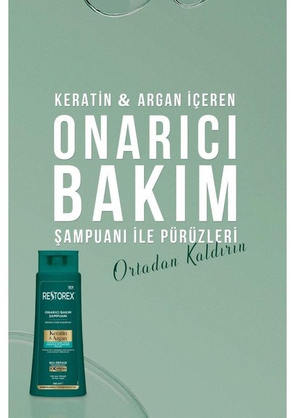 Keratin&Argan Onarıcı Şampuan 500 Ml X 2 Adet