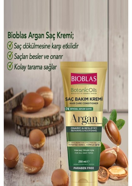 Botanicoils Argan Yağlı Saç Kremi 250ml X 2 Adet