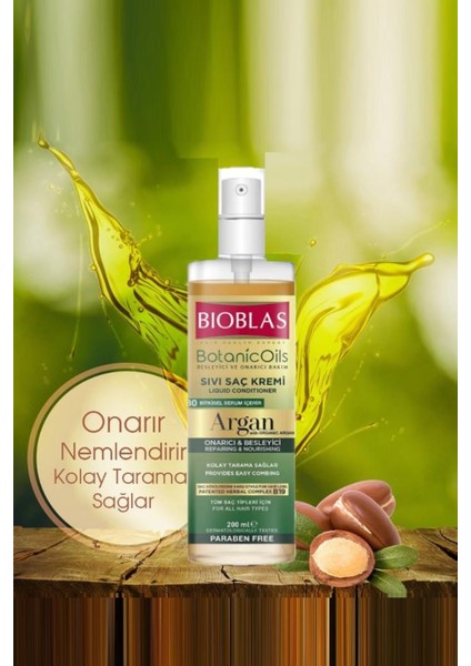 Botanic Oils Argan Yağlı Sıvı Saç Kremi 200 Ml X 2 Adet