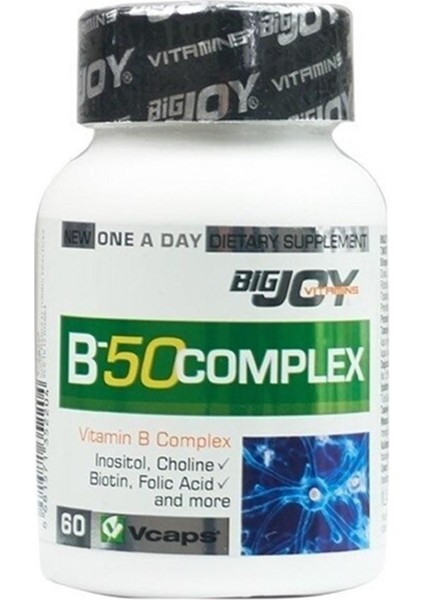 Bigjoy Suda Vitamin B 50 Complex 60 Kapsül (Bjv101)