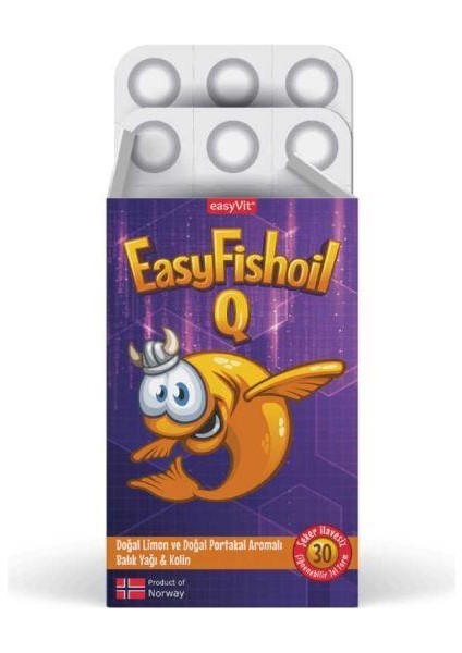 Easy Fish Oil Easyfishoil Q Kids 30 Çiğneme Tableti (Efo101)