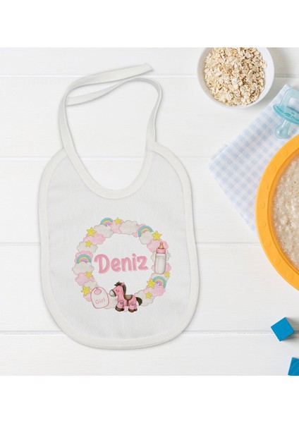 Kids Kişiye Özel Isimli Bebek Mama Önlüğü - Model 27
