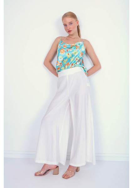 Arkası Lastikli Bol Paça Pantolon fırsatları