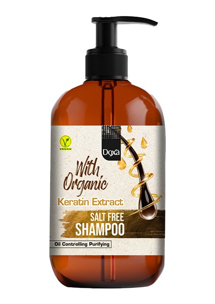 Tuzsuz & Vegan Organik Yağlı Şampuan – Keratin Özlü 900 ml 4 Adet