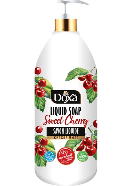 Doğal & Vegan Sıvı Sabun - Kiraz Özlü 500 ml 4 Adet Duj Jeli