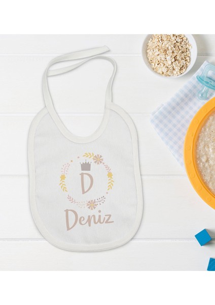Kids Kişiye Özel Harfli Isimli Bebek Mama Önlüğü - Model 2