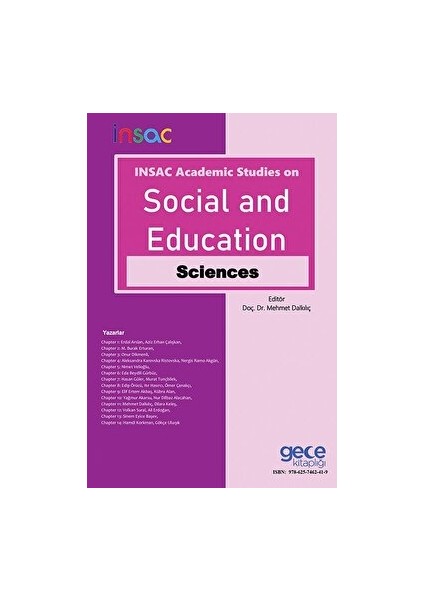 Gece Kitaplığı Insac Academic Studies On Social And Education Sciences