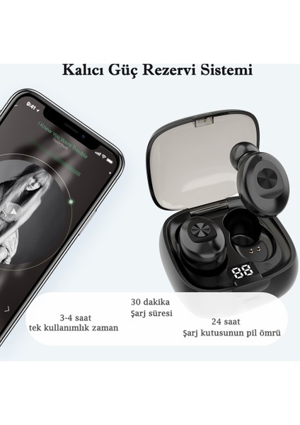 XG8 Tws Dijital Ekranlı Kulaklıklar 5.0 Spor Mini Bluetooth Kulaklıklar (Yurt Dışından)