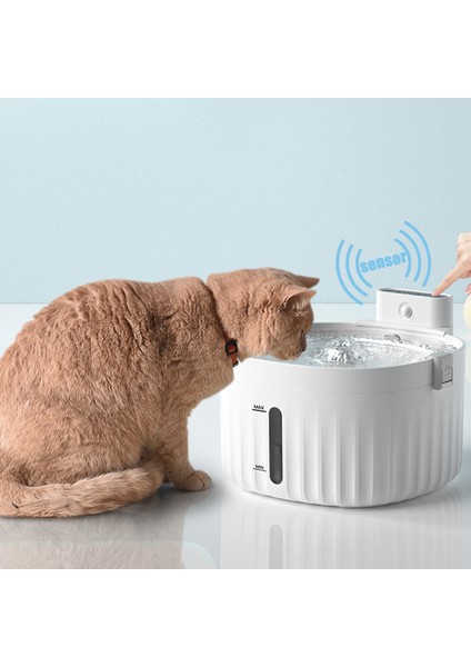 1.5l USB Sessiz Evcil Hayvan Su Pınarı - Beyaz (Yurt Dışından)