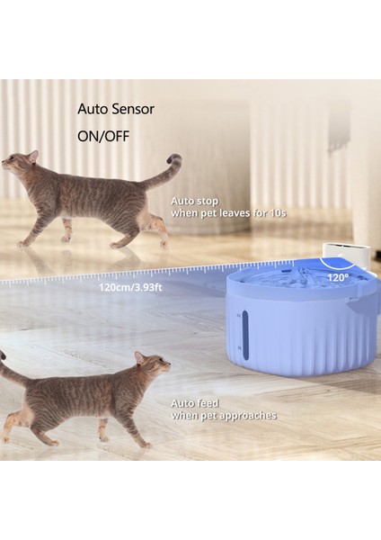 1.5l USB Sessiz Evcil Hayvan Su Pınarı - Beyaz (Yurt Dışından)
