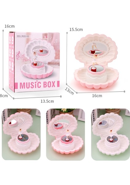 Kabuk Dansı Kız Flaş Müzik Kutusu Mücevher Depolama Kutusu (K0632 Açık Pembe)(Yurt Dışından) modelleri