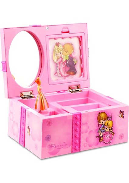 Girly Kalp Dans Eden Kız Mücevher Depolama Müzik Kutusu, Stil: Swing (Pembe)(Yurt Dışından)