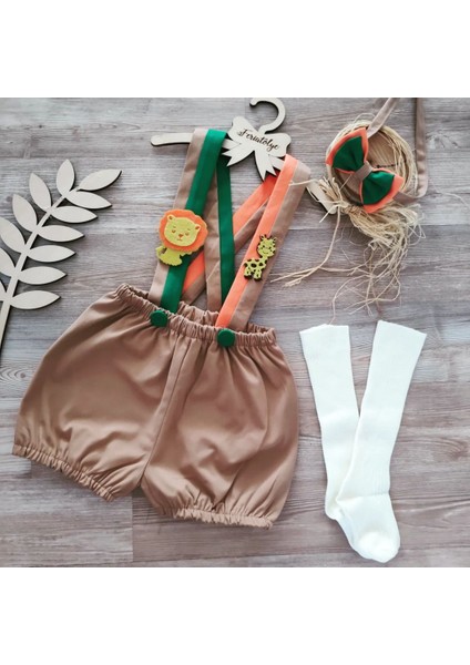 Safari Konsept Erkek Bebek Salopet Takımı