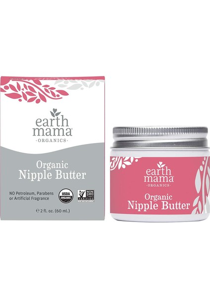 Earth Mama Natural Meme Ucu Kremi | Lanolin-Free,non-Gmo 60 ml