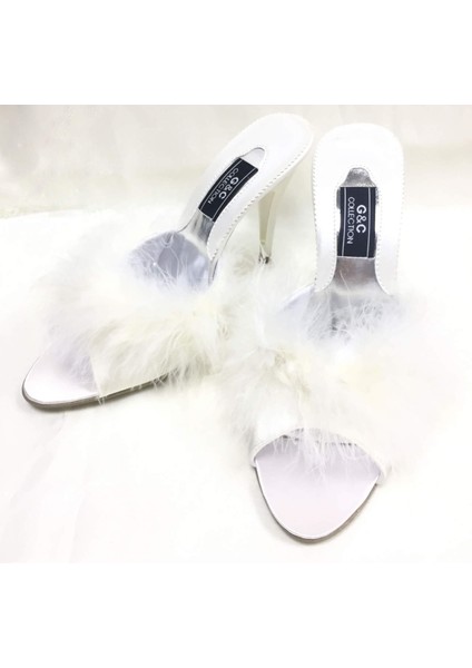 Gc Tüy Aksesuarlı Platform Bayan Terlik GC225 modelleri