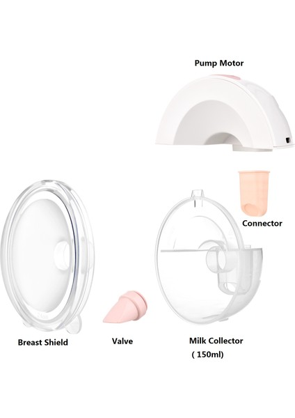 Kkmoon Giyilebilir Elektrikli Göğüs Pompası - Beyaz  (Yurt Dışından)