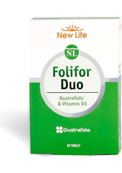 Folifor Duo Vitamin D3 & Quatrefolic - 30 Tablet