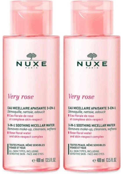 Very Rose 3in1 Soothing Micellar Water 400 ml X2 Adet