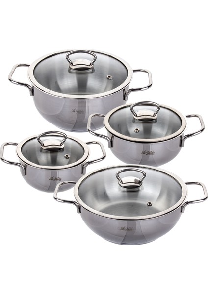 Nova Çelik Tencere Set 8 Parça