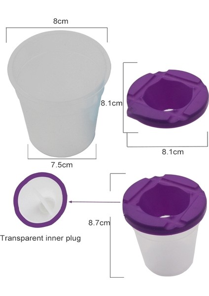 Çocuklar Plastik Kalem Fincanı Kıllar Grafiti Boyama Fırçası Seti Hb-10 10 10 (Yurt Dışından) modelleri