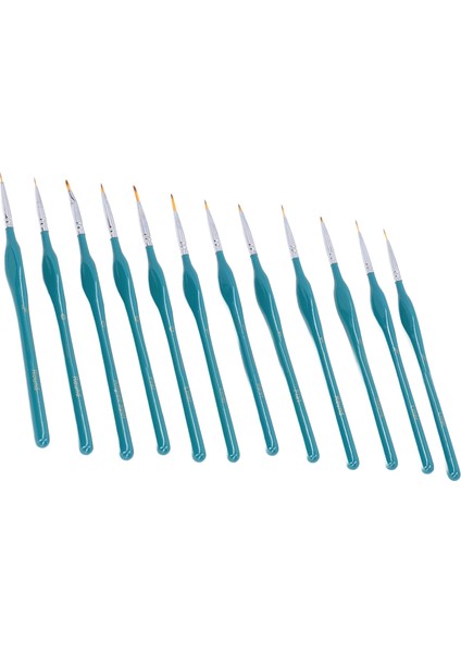 12 Üçgen Kutbu Naylon Yün Kanca Hat Pen Seti Mavi (Yurt Dışından)