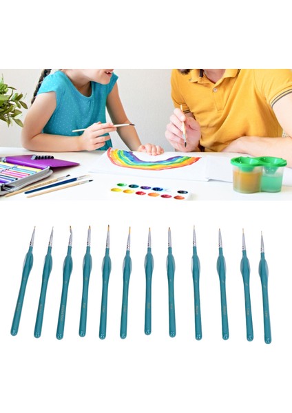 12 Üçgen Kutbu Naylon Yün Kanca Hat Pen Seti Mavi (Yurt Dışından) fiyatları