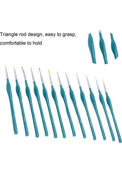12 Üçgen Kutbu Naylon Yün Kanca Hat Pen Seti Mavi (Yurt Dışından) modelleri