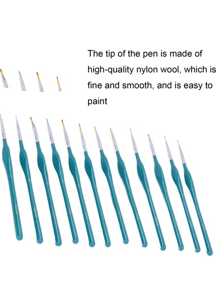 12 Üçgen Kutbu Naylon Yün Kanca Hat Pen Seti Mavi (Yurt Dışından) fırsatları