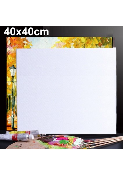 5 Adet Yağ Akrilik Boya Beyaz Boş Kare Sanatçı Tuval Ahşap Tahta Çerçevesi 40 x 40 cm (Yurt Dışından) fiyatları